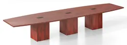 Boat Shaped Conference Table with Cube Base - PL Laminate