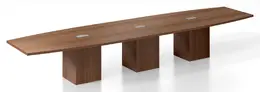 Boat Shaped Conference Table with Cube Base - PL Laminate