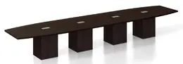 Boat Shaped Conference Table with Cube Base - PL Laminate