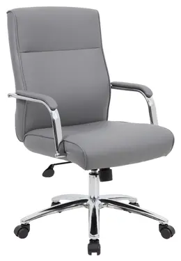 Vinyl Mid Back Conference Room Chair - CaressoftPlus