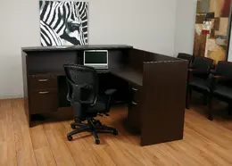 L Shaped Reception Desk with Drawers - Napa