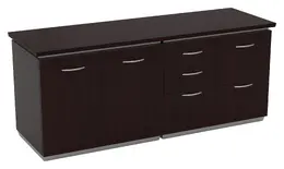 Combo Pedestal Storage Cabinet Credenza - Tuxedo