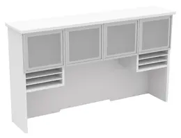 Overhead Hutch with Glass Doors - Tuxedo