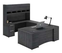 U Shaped Desk with Hutch - Potenza