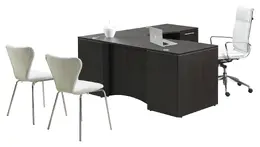 L Shaped Desk with Drawers - Potenza