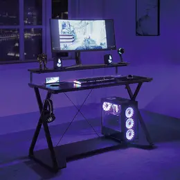 Gaming Desk with LED Lights - DesignLab