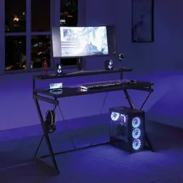 Gaming Desk with LED Lights - DesignLab