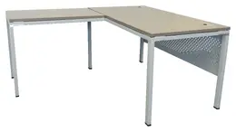 L Shaped Desk with Modesty Panel - Simple System