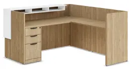 L Shaped Reception Desk - PL Laminate