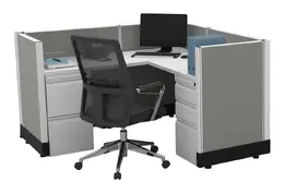 L Shaped Cubicle Workstation - Systems