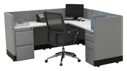 L Shaped Cubicle Workstation - Systems