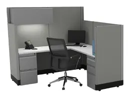 L Shaped Cubicle Workstation - Systems