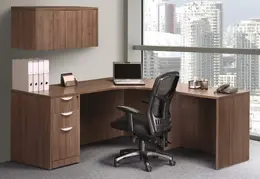 L Shaped Computer Desk with Storage - PL Laminate