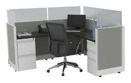 L Shaped Cubicle Workstation - Systems