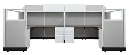 2 Person Cubicle with Storage - Systems