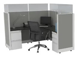 L Shaped Cubicle Workstation - Systems