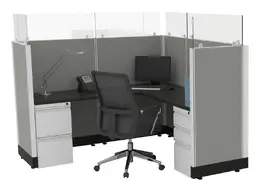 L Shaped Cubicle Workstation - Systems