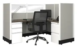 L Shaped Cubicle Workstation - Systems