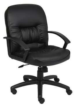 Mid Back Office Chair - LeatherPlus