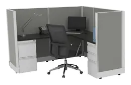 L Shaped Cubicle with Power - Systems