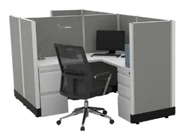 2 Person Cubicle with Power - Systems