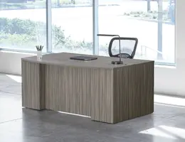 Bow Front Desk with Drawers - Napa