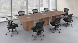 Rectangular Cube Base Conference Table - PL Laminate