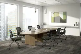 Racetrack Conference Table and Chairs Set - PL Laminate