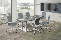 Modern Boat Shaped Conference Table - PL Laminate