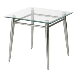 Square Glass Top Table - Brooklyn