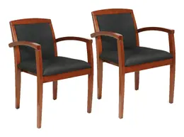 Hardwood Reception Chair - Set of 2 - OSP Furniture