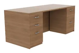 Double Pedestal Desk - Amber