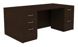 Double Pedestal Desk - Amber