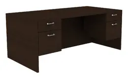 Office Desk with Drawers - Amber