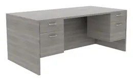 Office Desk with Drawers - Amber