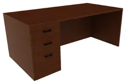 Writing Desk with Drawers - Amber