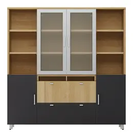 Office Storage Credenza with Hutch - Concept 3