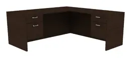 L-Shaped Desk - Amber