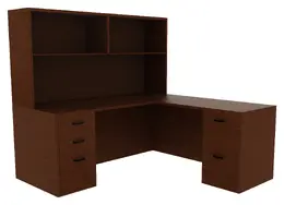 Desk with Hutch - Amber