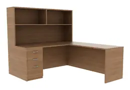 Desk with Hutch and Drawers - Amber