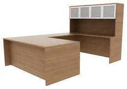 Office Desk with Hutch - Amber