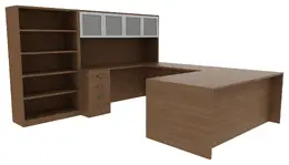 Desk Bookcase Combo - Amber