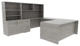 Desk with Storage - Amber