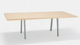 Rectangular Conference Table with Metal Legs