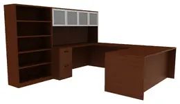 Desk and Bookcase Set - Amber