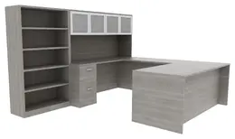 Desk and Bookcase Set - Amber