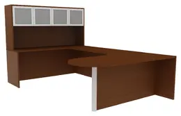 Home Office Desk with Hutch - Amber