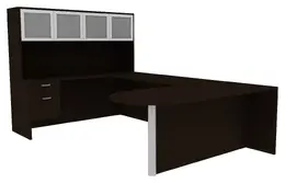 Office Desk with Storage - Amber