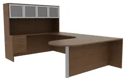 Office Desk with Storage - Amber