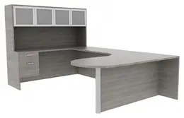 Office Desk with Storage - Amber